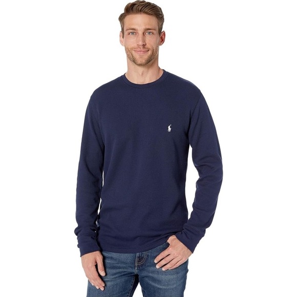 Polo Ralph Lauren Other - POLO Ralph Lauren Navy Blue Waffle Knit Long Sleeve Top